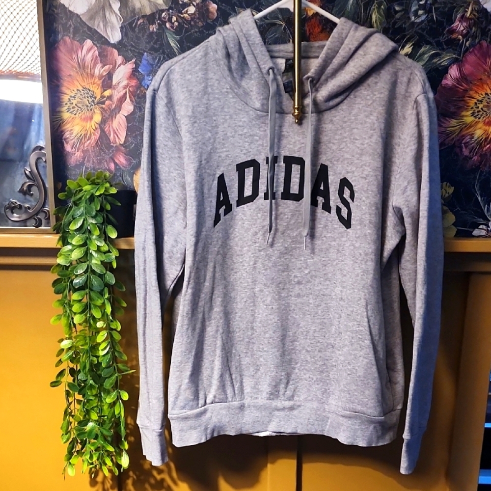 Adidas Heather Gray Pullover Hoodie